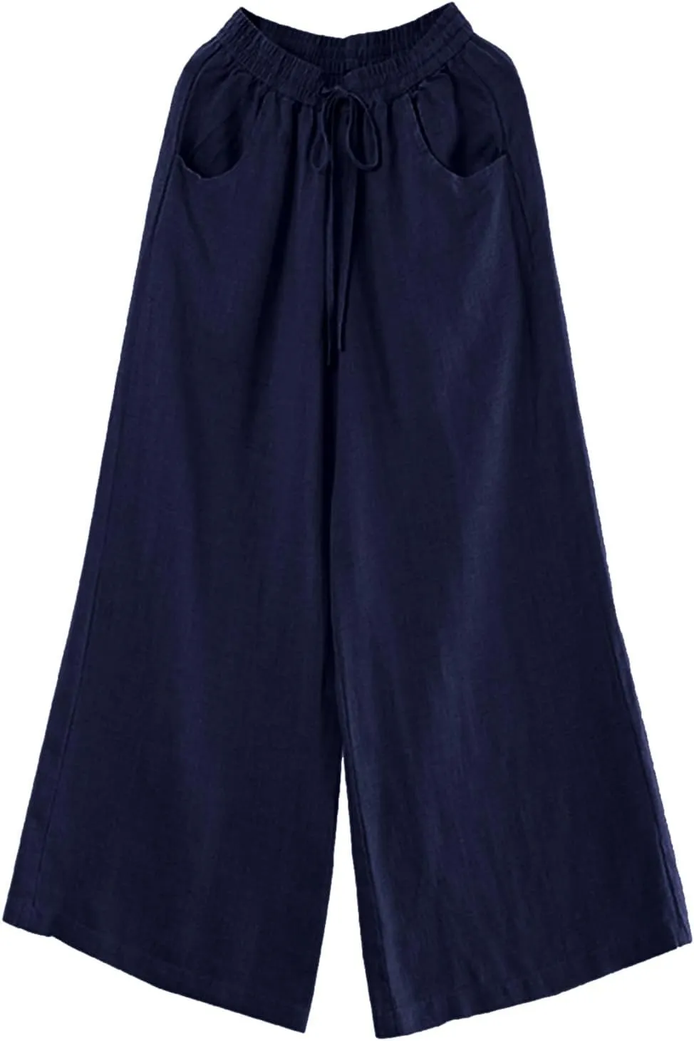 High Solid Fashion Waist Women's Wide Color Wash Trousers Pants Leg Plus Size Pants Women Plus Size Camouflage Clothes