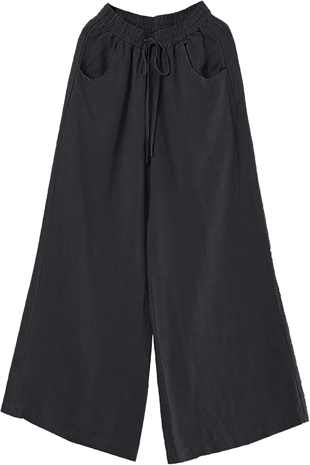 High Solid Fashion Waist Women's Wide Color Wash Trousers Pants Leg Plus Size Pants Women Plus Size Camouflage Clothes