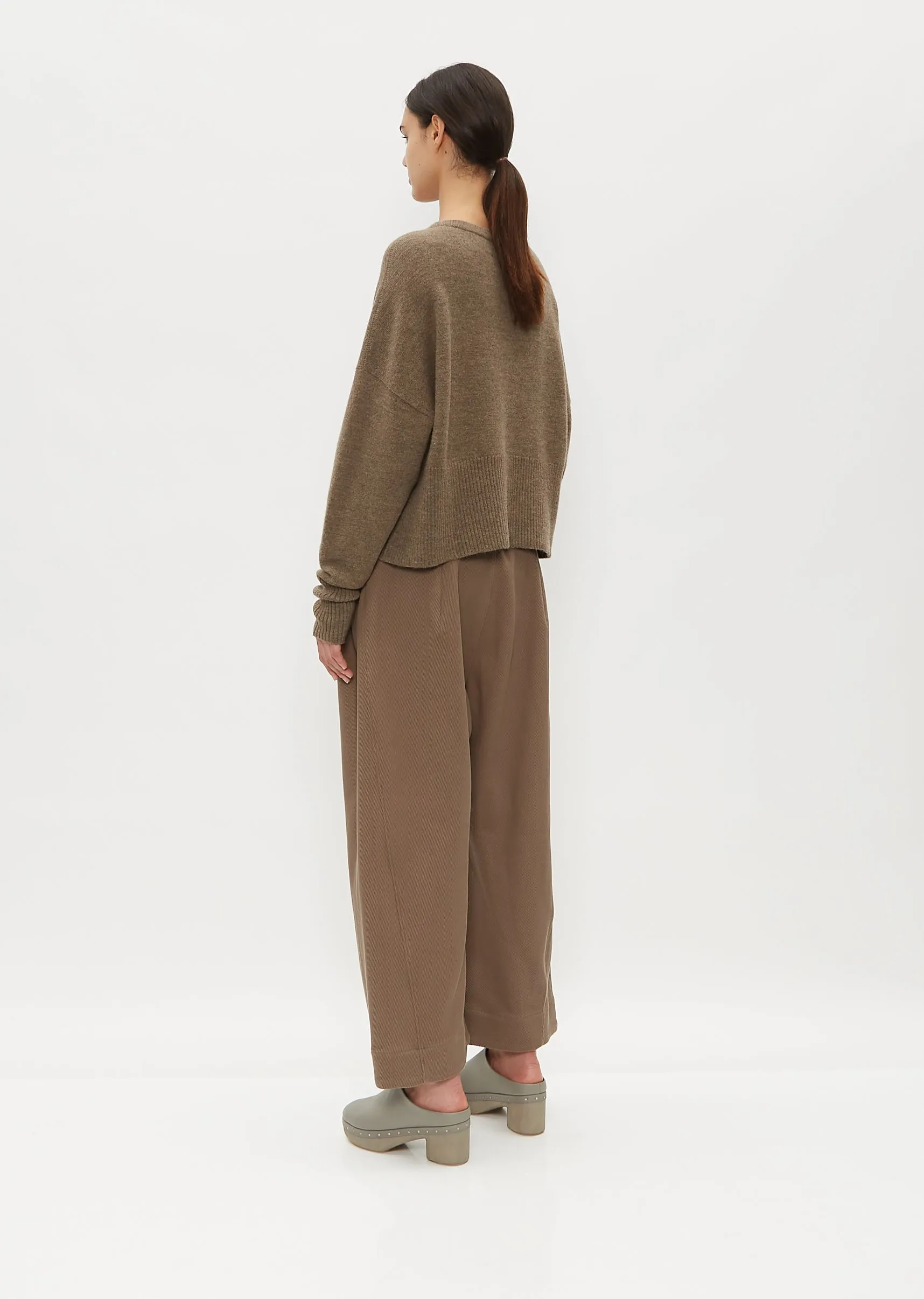 High Waist Crewneck Sweater