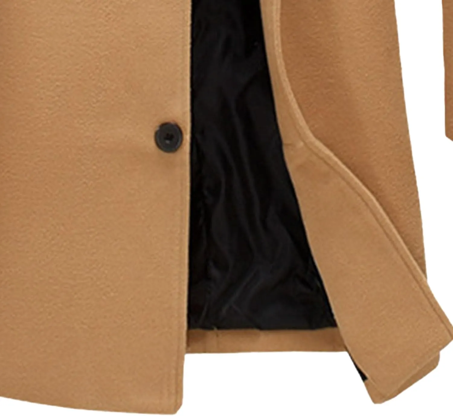 JEShifangjiusu Men'S Trench Coat Long Wool Coat Winter Classic Overcoat Top Pea Coat Casual Business Cotton Blend Jacket