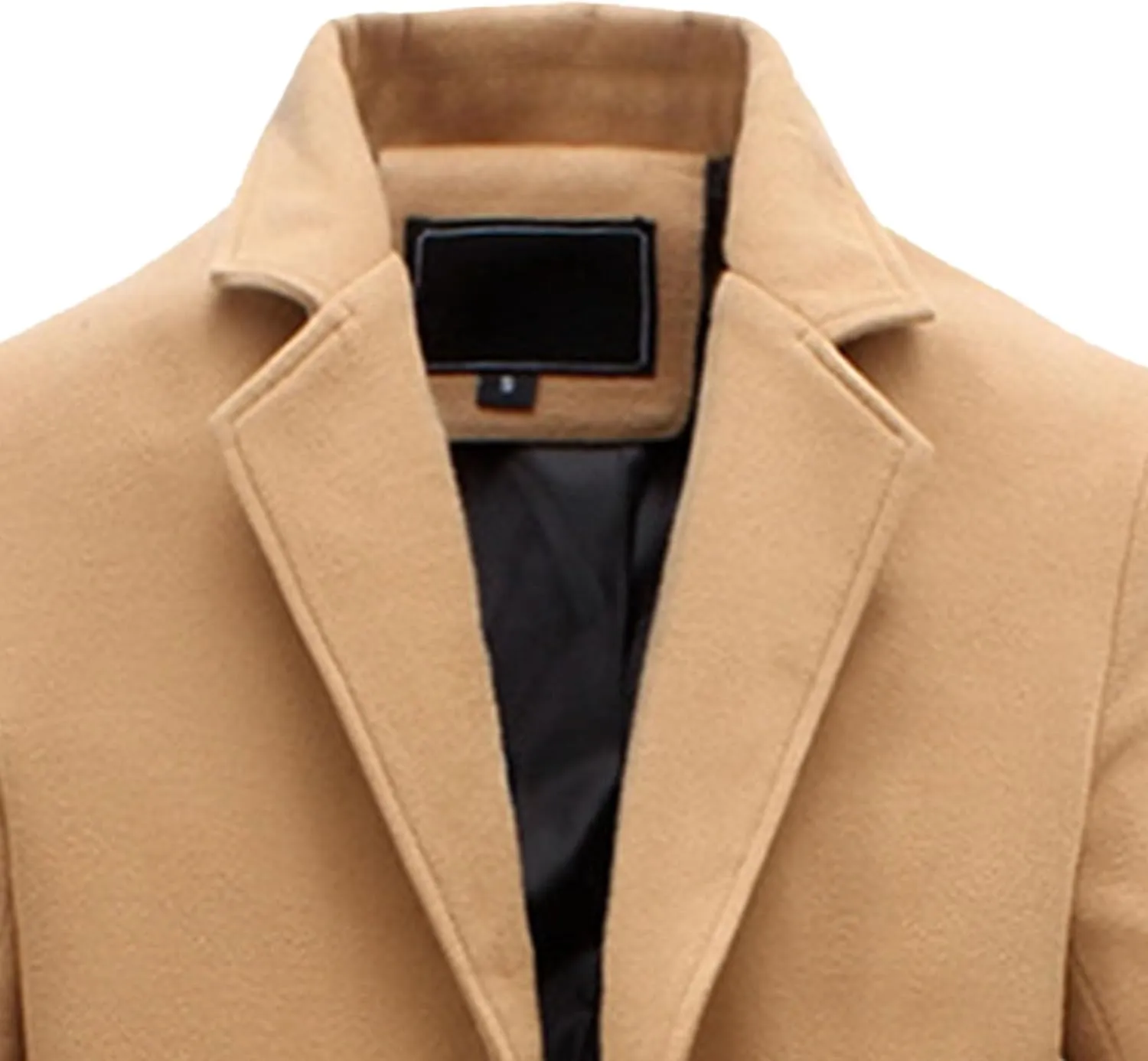 JEShifangjiusu Men'S Trench Coat Long Wool Coat Winter Classic Overcoat Top Pea Coat Casual Business Cotton Blend Jacket
