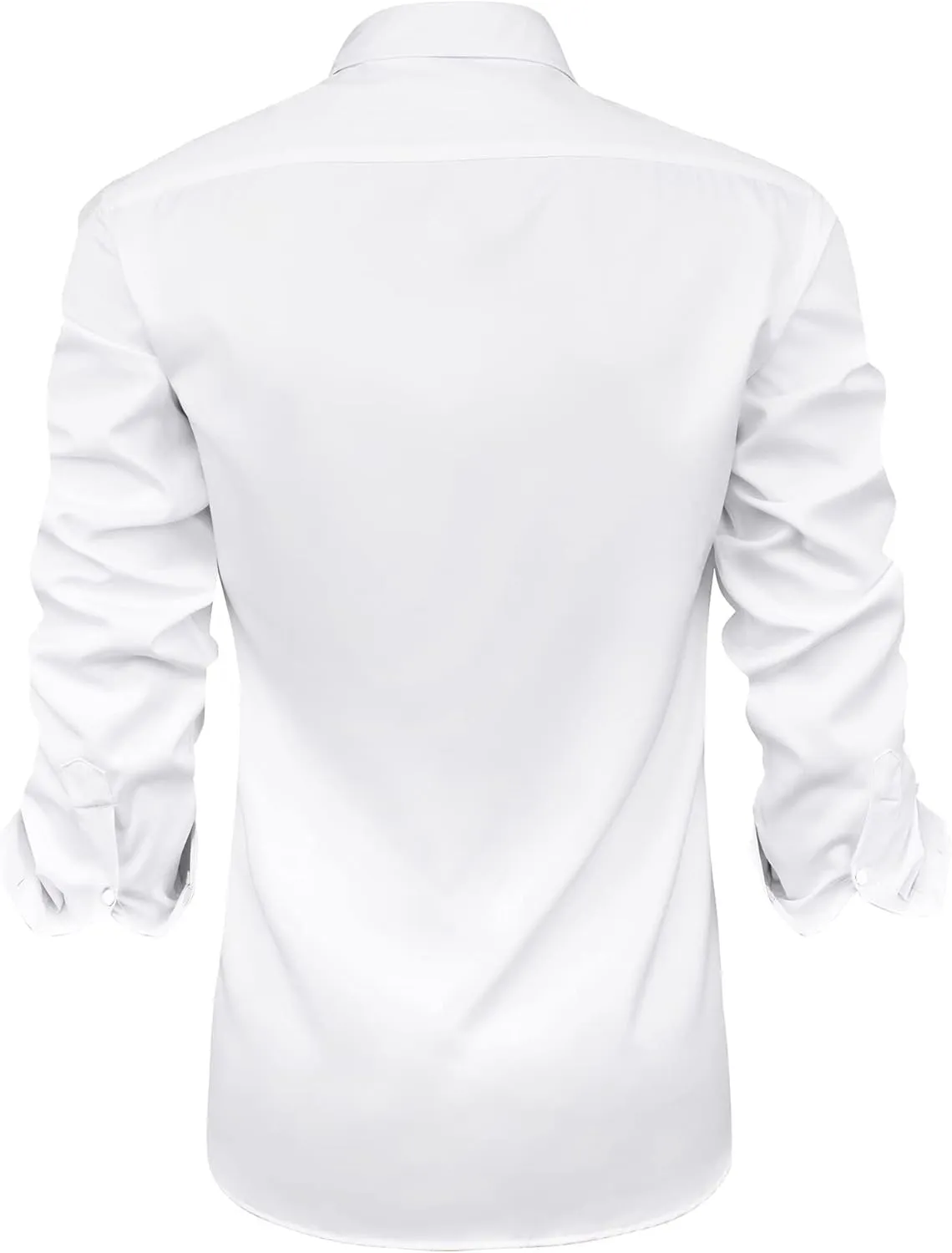 J.VER Men's Casual Long Sleeve Stretch Dress Shirt Wrinkle-Free Regular Fit Button Down Shirts