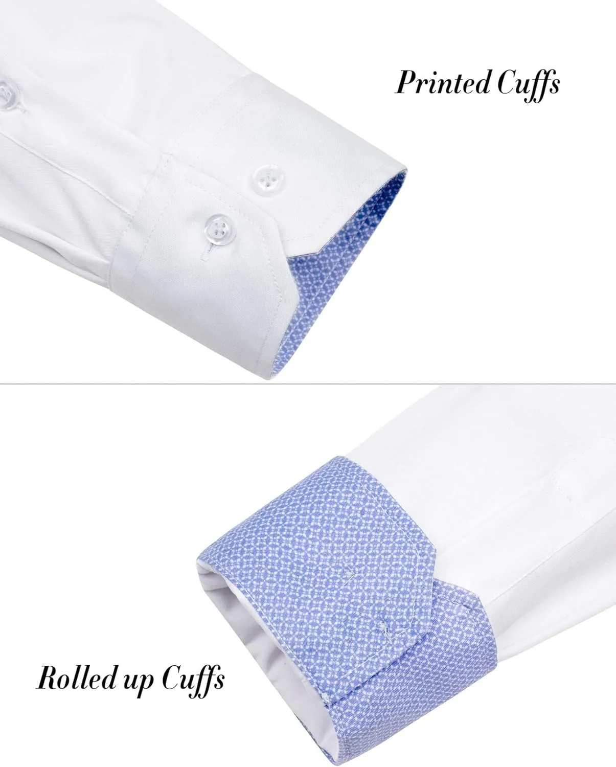 J.VER Men's Casual Long Sleeve Stretch Dress Shirt Wrinkle-Free Regular Fit Button Down Shirts