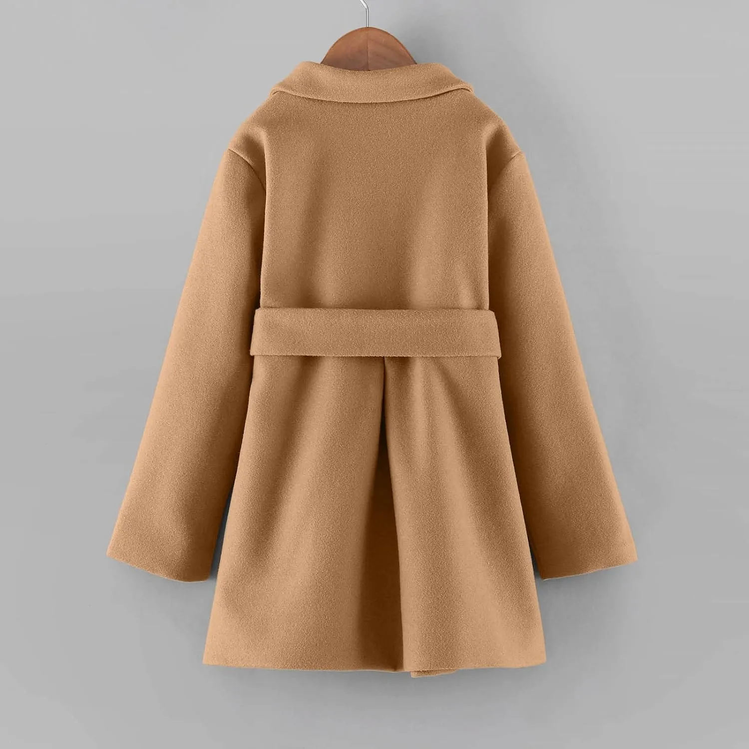 KAGAYD Toddler Girls Trench Coat Baby Girl Woolen Coat Girl Dress Coat Peacoat Winter Fall Outerwear