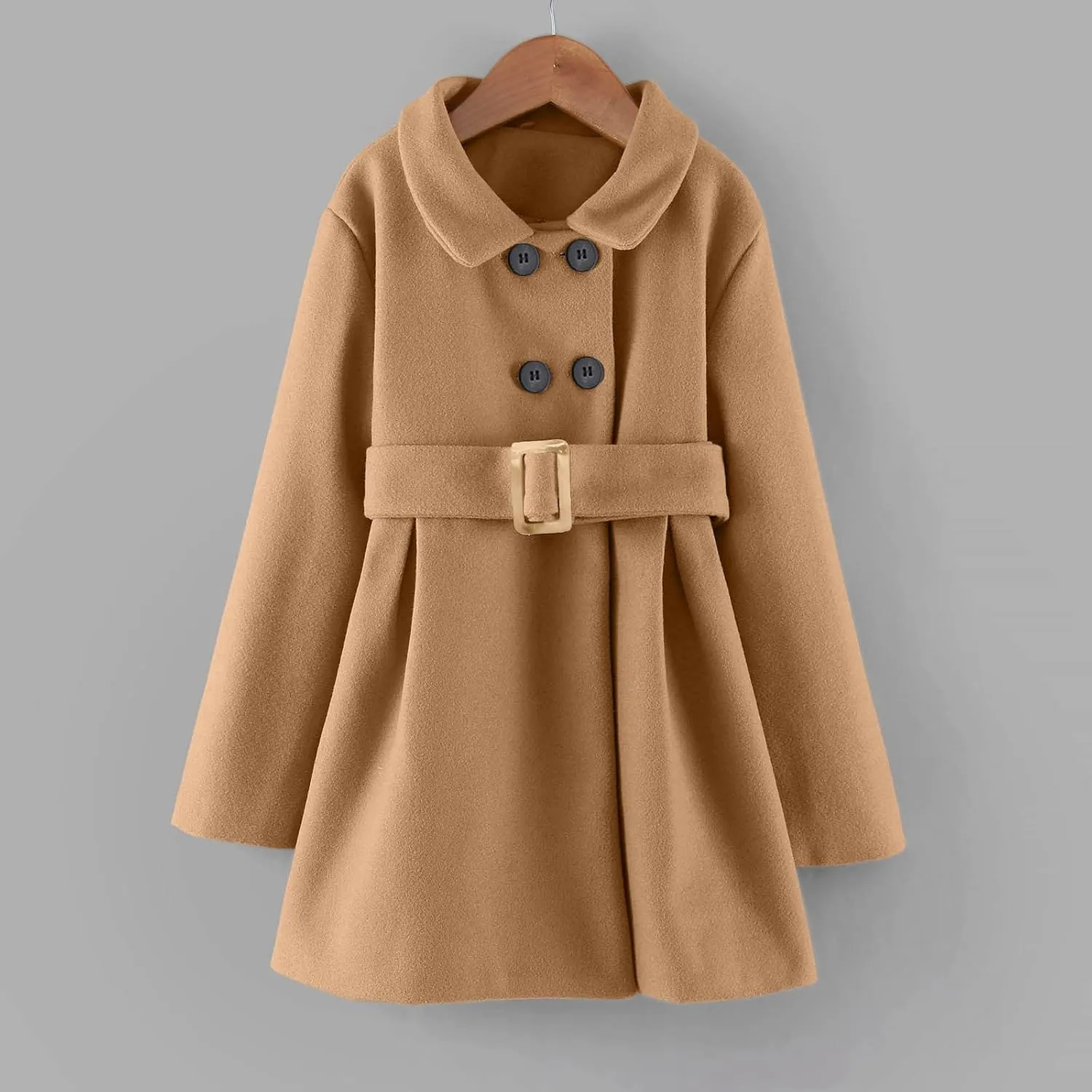 KAGAYD Toddler Girls Trench Coat Baby Girl Woolen Coat Girl Dress Coat Peacoat Winter Fall Outerwear