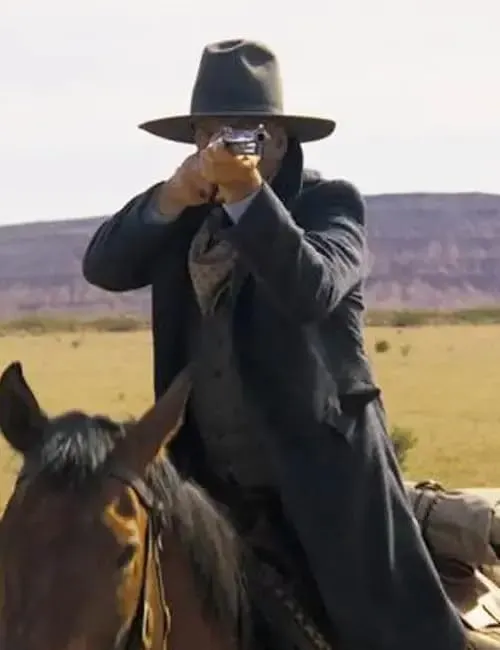 Kevin Costner Horizon An American Saga Grey Wool Western Cowboy Trench Coat
