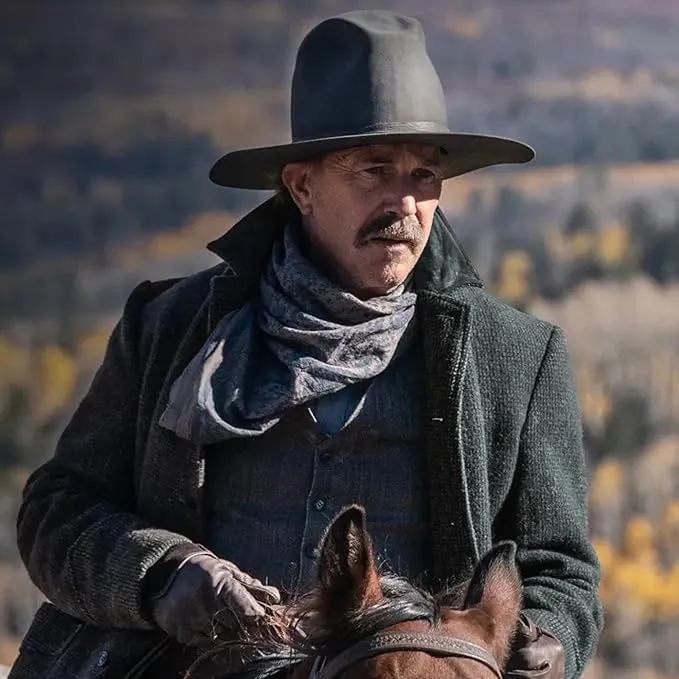 Kevin Costner Horizon An American Saga Grey Wool Western Cowboy Trench Coat