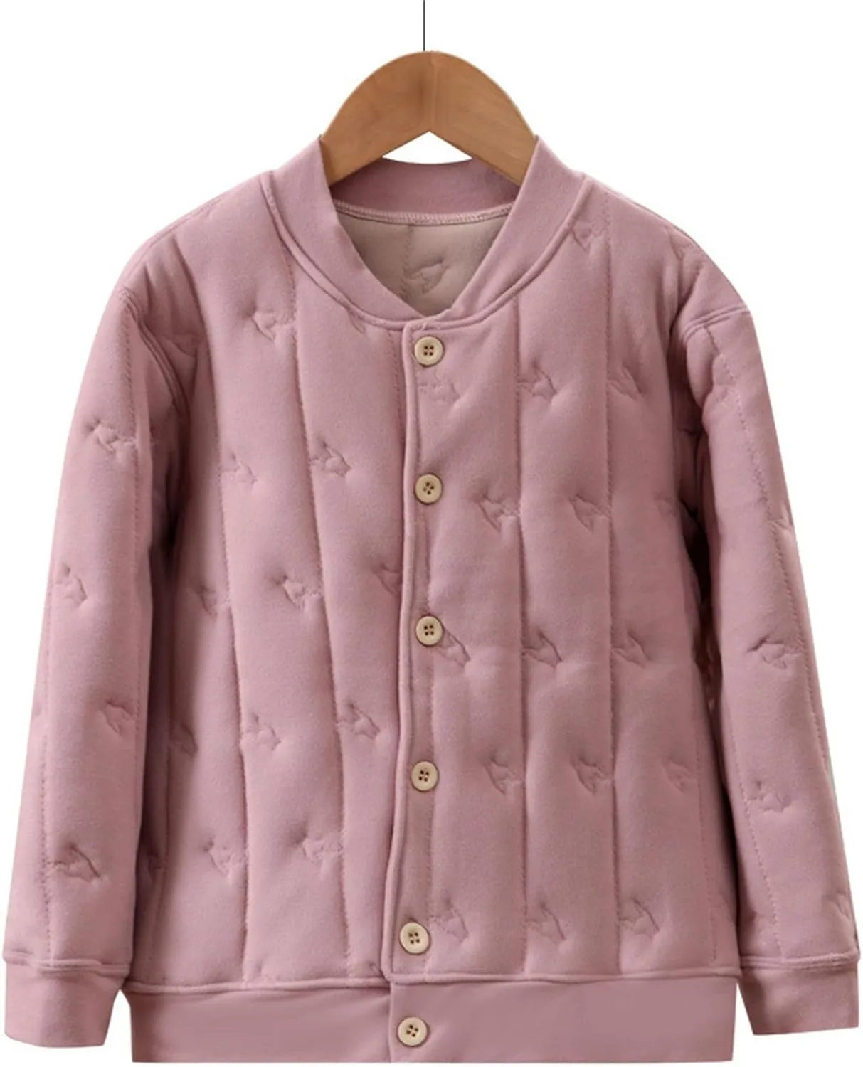 Kids Winter Coat Fleece Lined Quilted Jacket Padded Coat Boys Girls Button Down Cotton Thicken White Shorts For Boys
