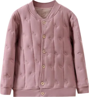 Kids Winter Coat Fleece Lined Quilted Jacket Padded Coat Boys Girls Button Down Cotton Thicken White Shorts For Boys