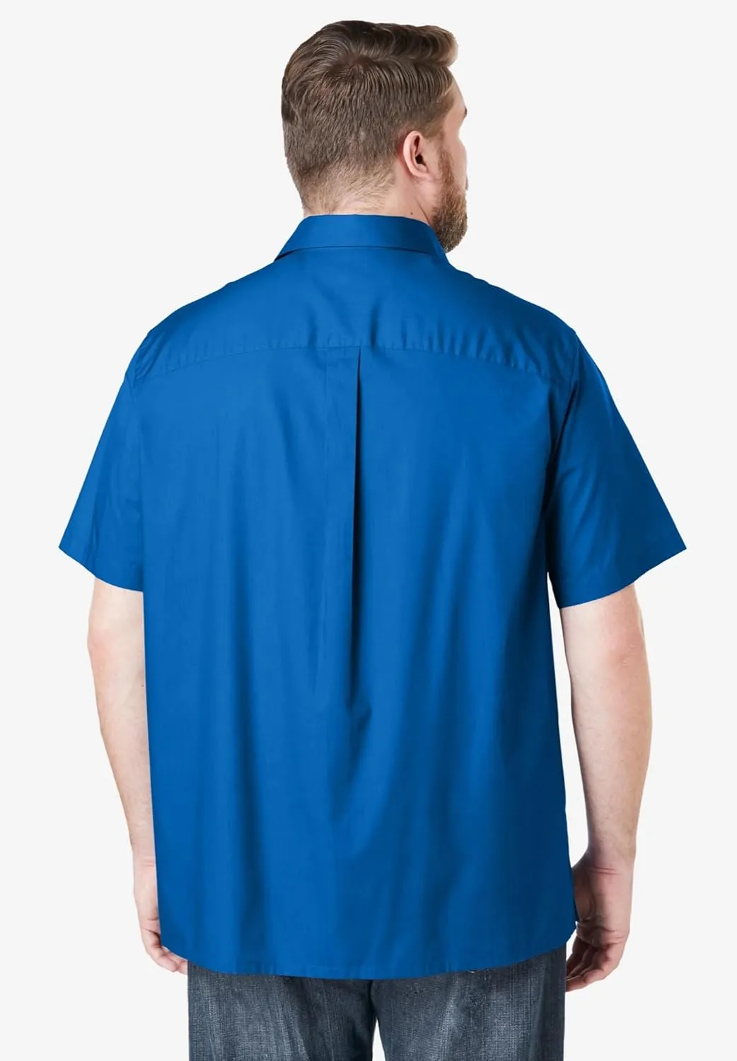 KingSize Men's Big & Tall Short-Sleeve Pocket Sport Shirt