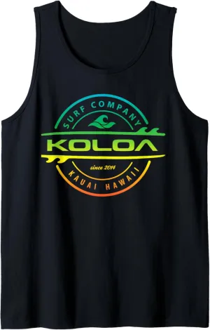 Koloa Surf Multicolor Thruster Logo Surf Shop Graphic Tank Top