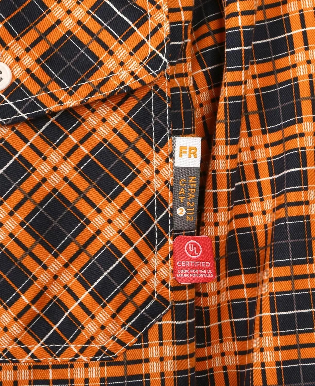 KONRECO FR Shirts for Men 100% Cotton 6.5oz Fire Resistant Lightweight Men's Plaid Work Shirts