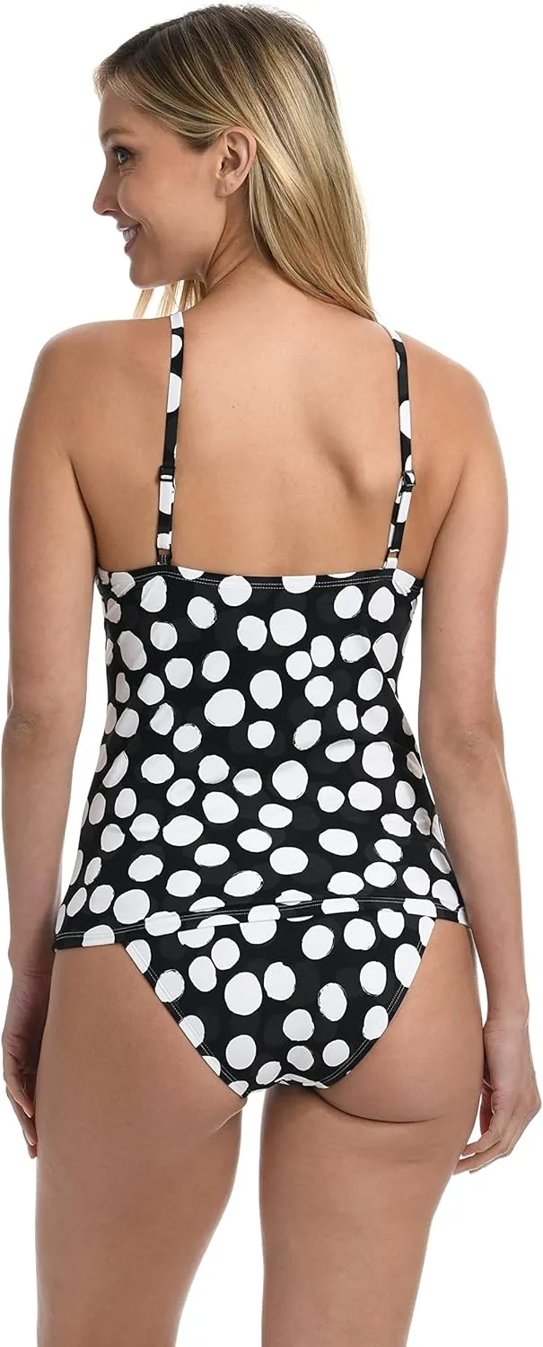 La Blanca Womens High Neck Keyhole Tankini Swimsuit Top