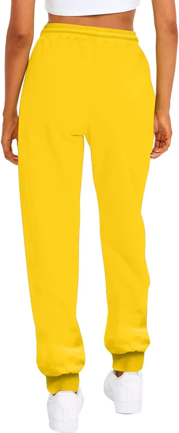 Ladies' Solid Drawstring Elastic Waist Pocket Pants Slacks 2XL Dresses for Women Plus Size