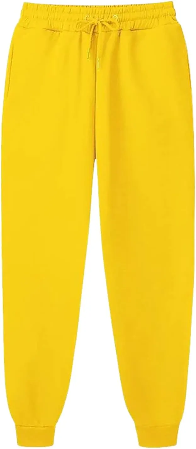 Ladies' Solid Drawstring Elastic Waist Pocket Pants Slacks 2XL Dresses for Women Plus Size