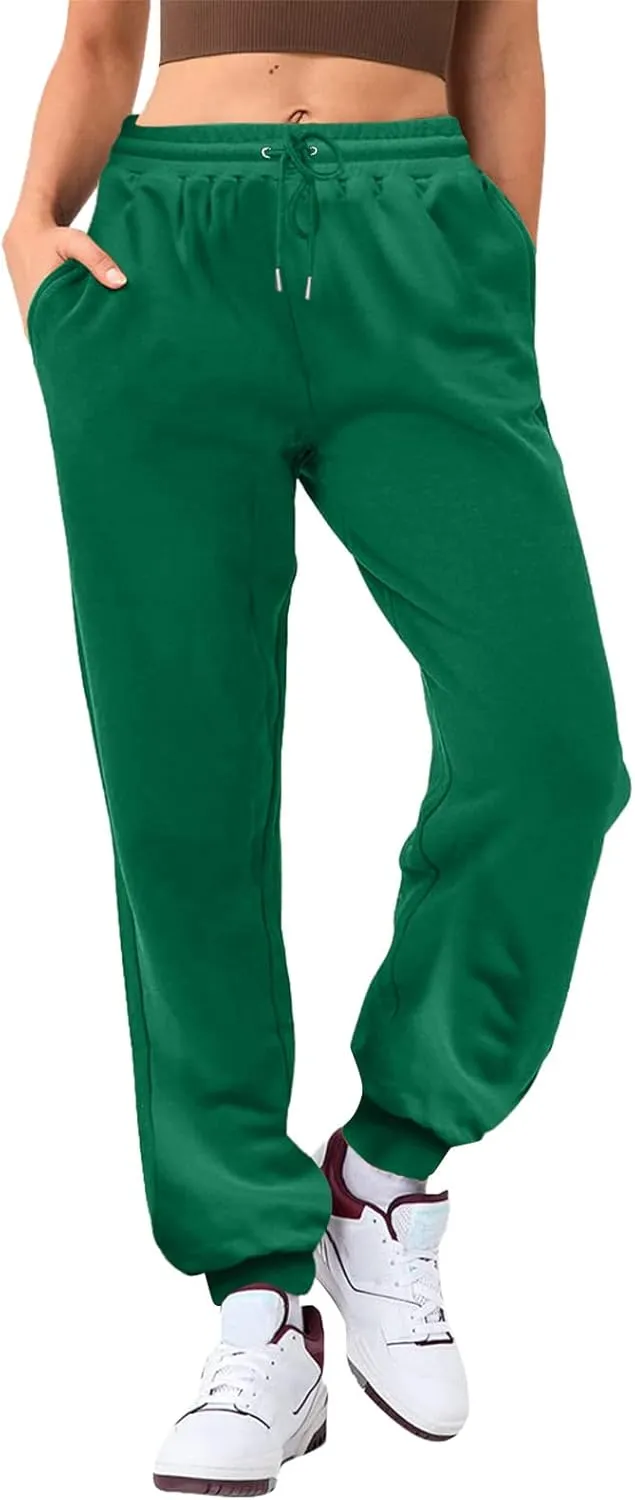 Ladies' Solid Drawstring Elastic Waist Pocket Pants Slacks 2XL Dresses for Women Plus Size