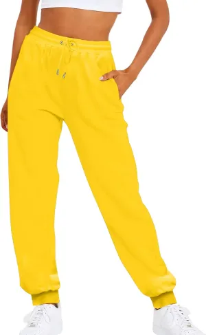 Ladies' Solid Drawstring Elastic Waist Pocket Pants Slacks 2XL Dresses for Women Plus Size