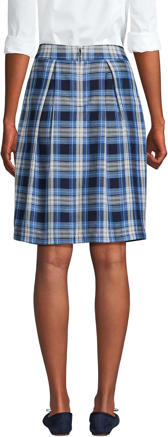 Lands' End School Uniform Women's Plaid Skort Top of Knee