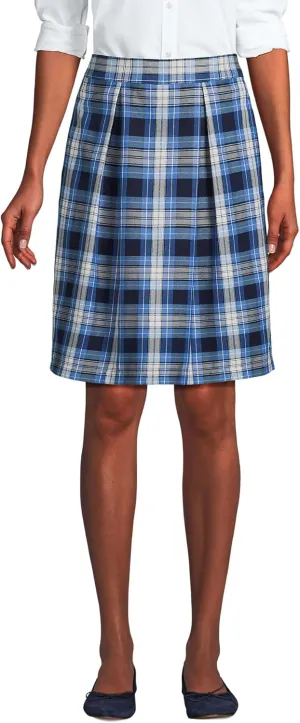 Lands' End School Uniform Women's Plaid Skort Top of Knee