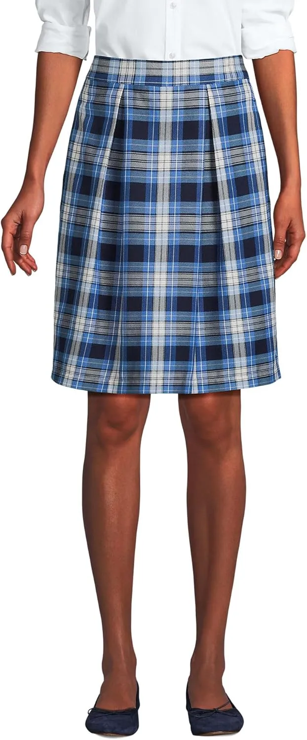 Lands' End School Uniform Women's Plaid Skort Top of Knee