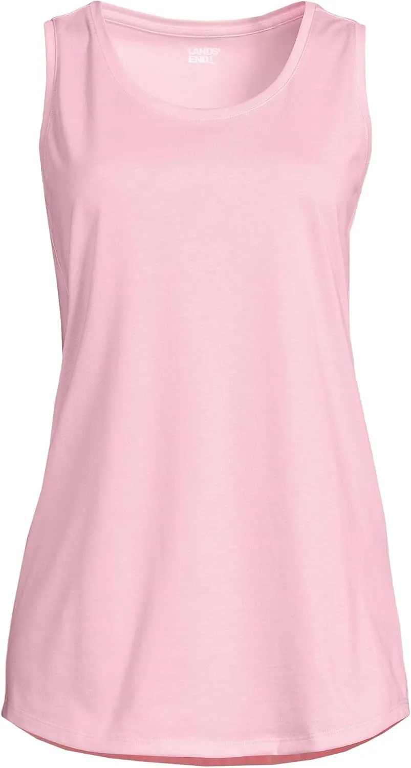 Lands' End Women's American-Grown Supima Cotton Tunic Tank Top