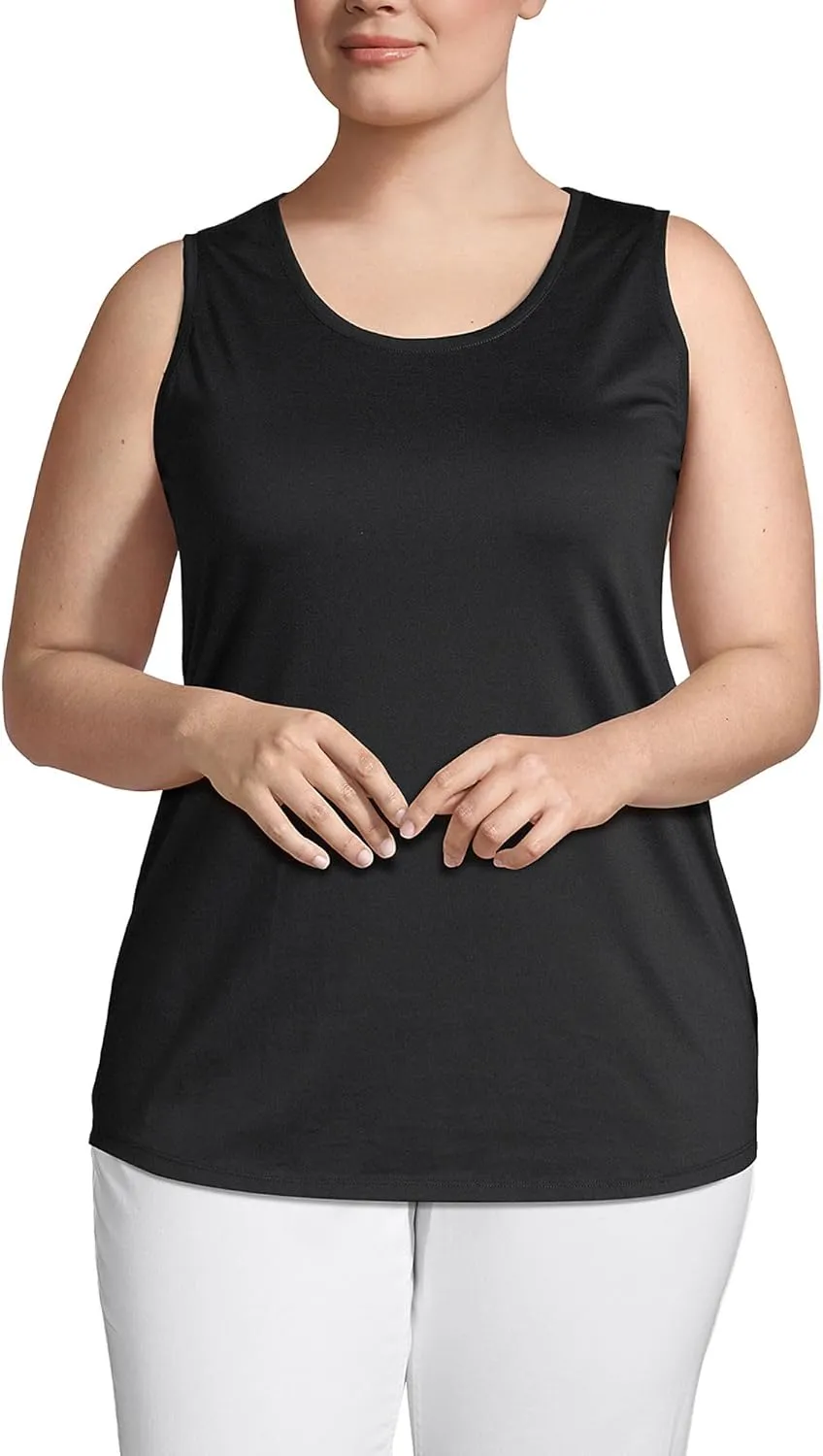 Lands' End Women's American-Grown Supima Cotton Tunic Tank Top