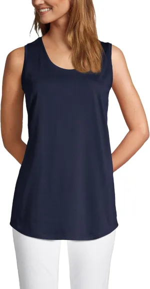 Lands' End Women's American-Grown Supima Cotton Tunic Tank Top