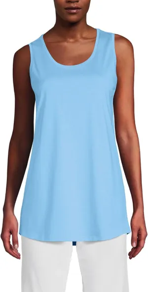 Lands' End Women's American-Grown Supima Cotton Tunic Tank Top