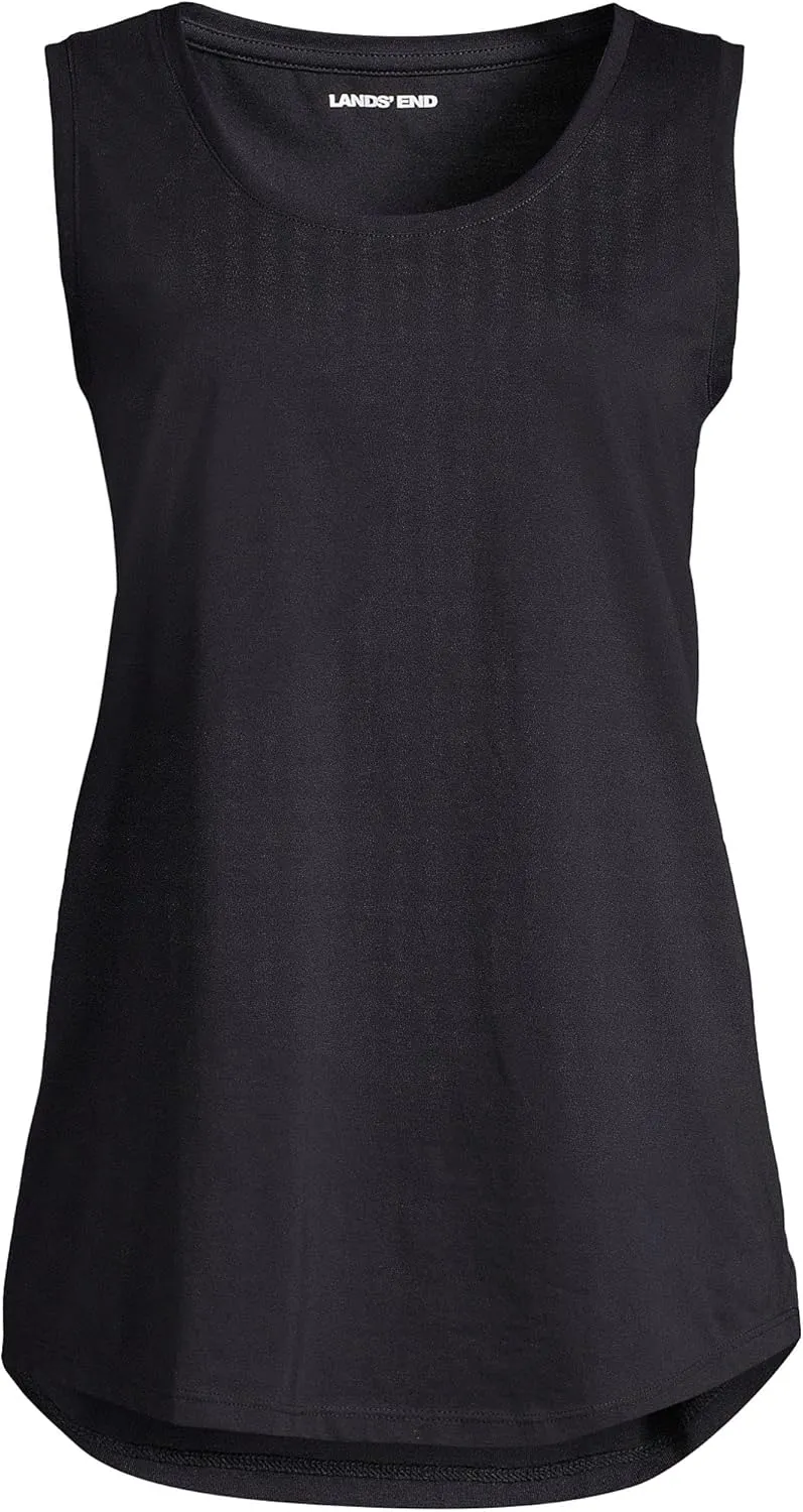 Lands' End Women's American-Grown Supima Cotton Tunic Tank Top