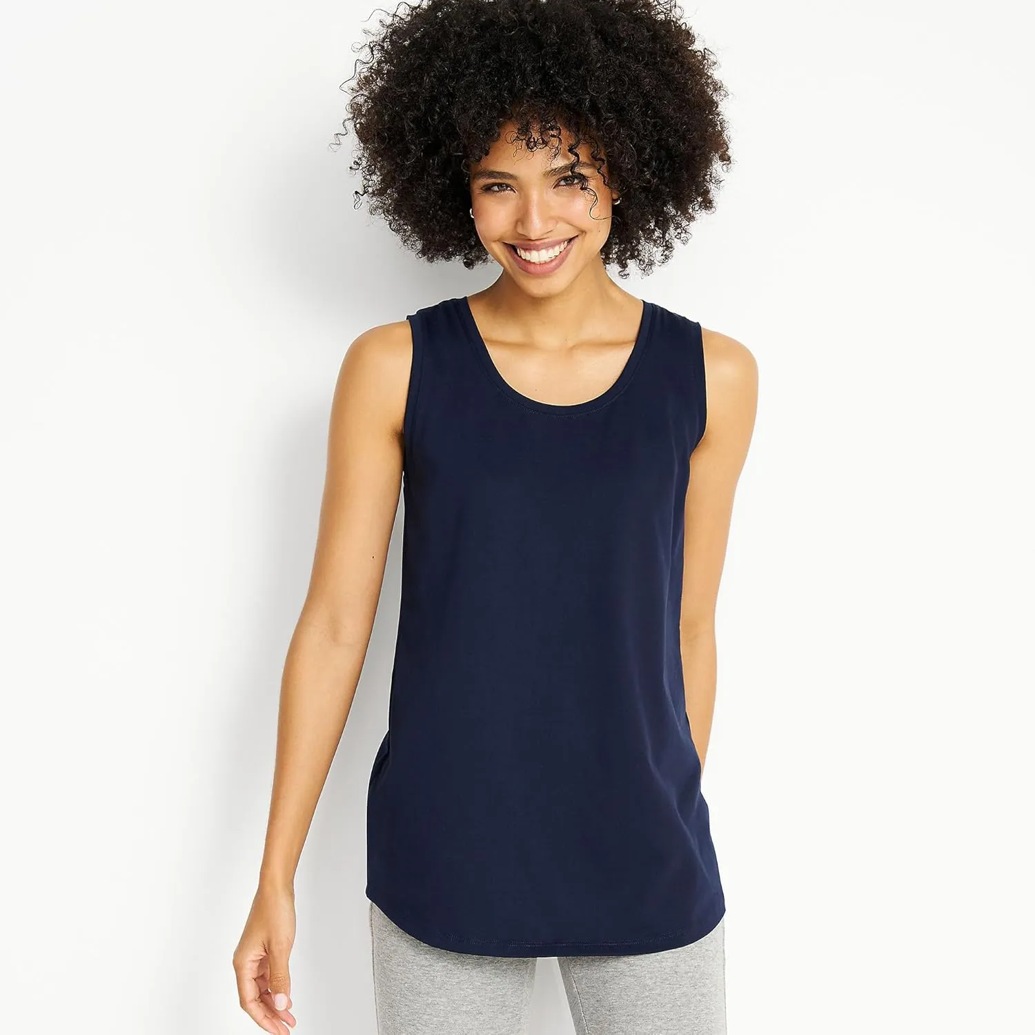 Lands' End Women's American-Grown Supima Cotton Tunic Tank Top