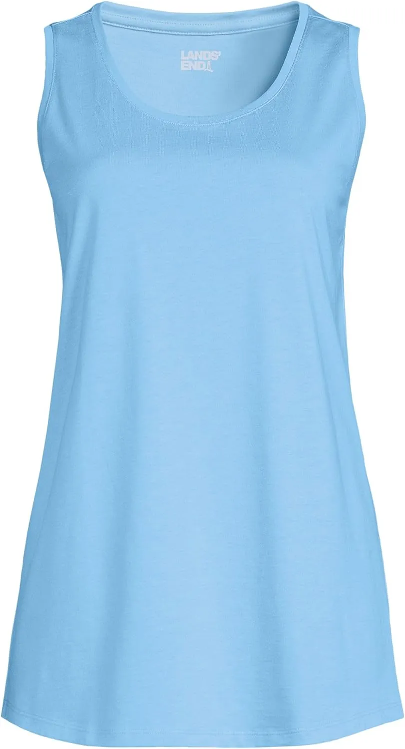 Lands' End Women's American-Grown Supima Cotton Tunic Tank Top