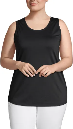 Lands' End Women's American-Grown Supima Cotton Tunic Tank Top