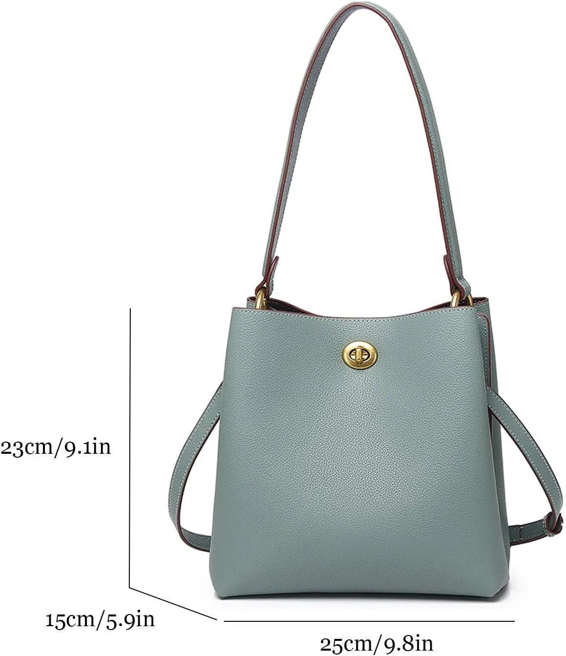 Leather Bucket Bag,Large Top Handle Crossbody Handbags and Purses