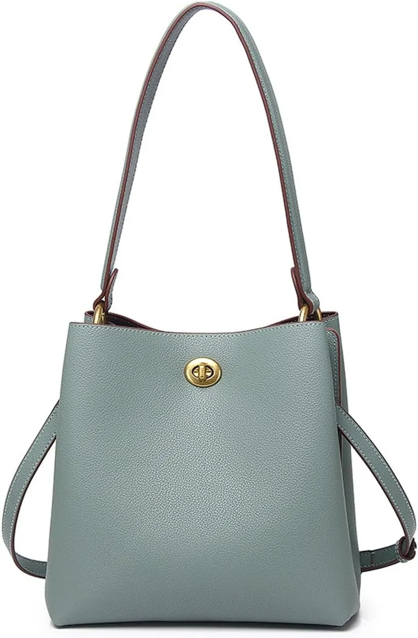 Leather Bucket Bag,Large Top Handle Crossbody Handbags and Purses