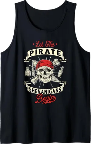 Let The Pirate Shenanigans Begin - Crossbones Freebooter Tank Top