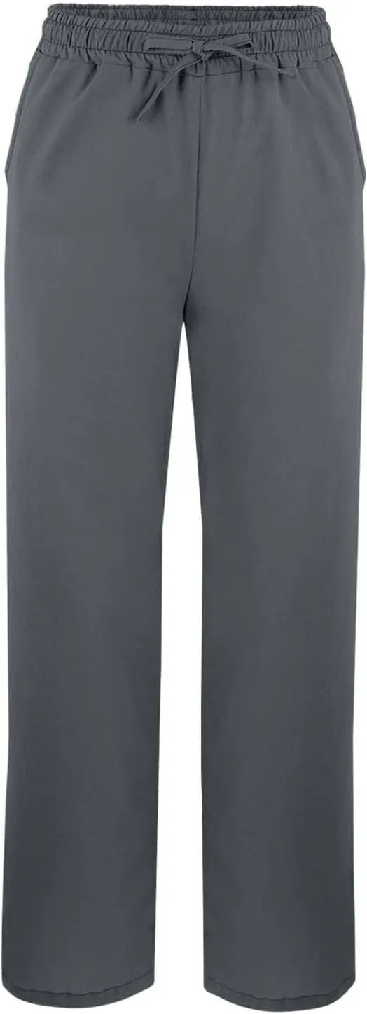Linen Pants Women Cropped High Waisted Straight Leg Lounge Pants Lightweight Summer Split Beach Capris with Pockets