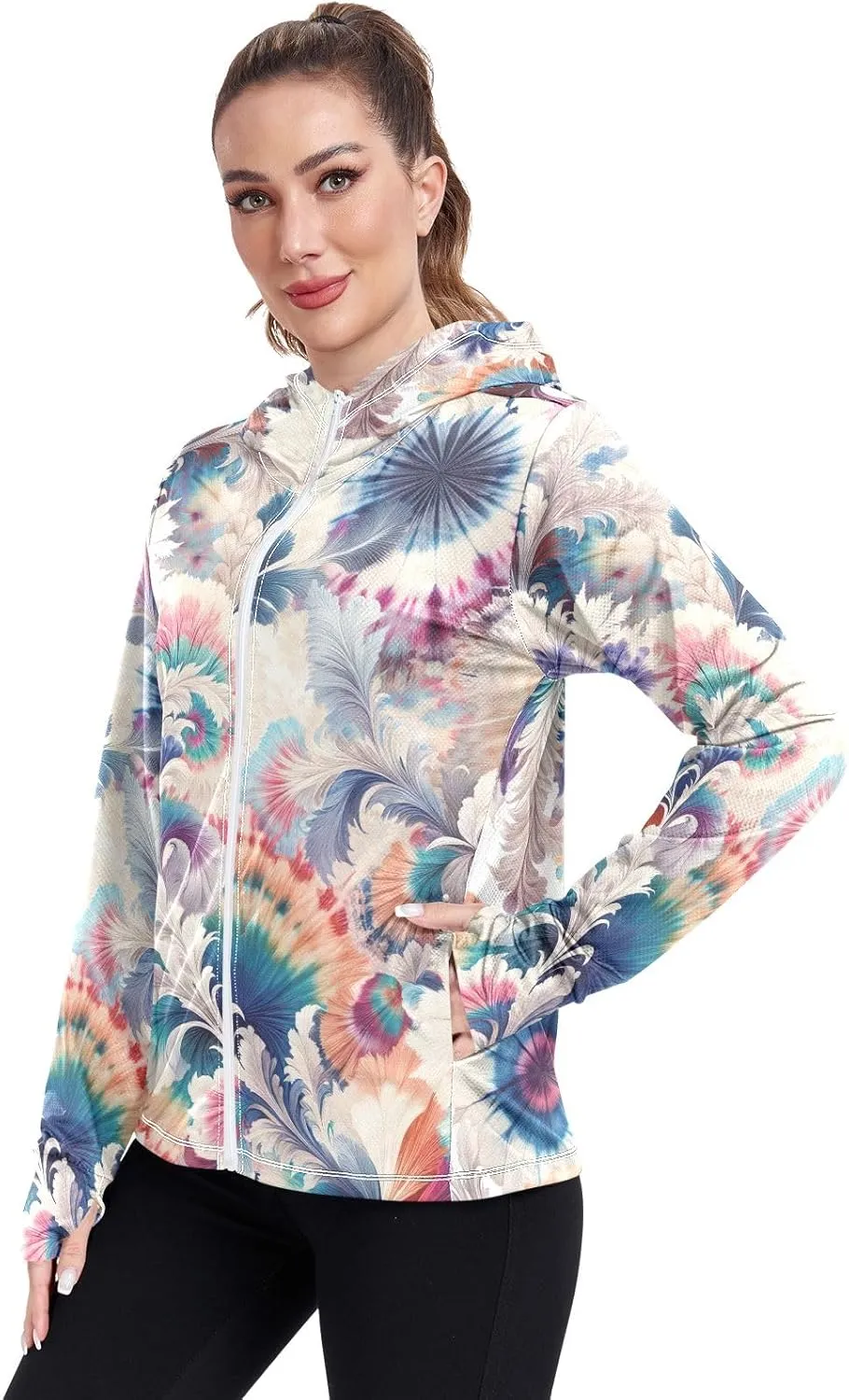 Lotus Womens UPF Hoodie UPF 50  UV Sun Protection Clothing Women's Hoodie Rash Guard
