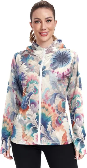 Lotus Womens UPF Hoodie UPF 50  UV Sun Protection Clothing Women's Hoodie Rash Guard