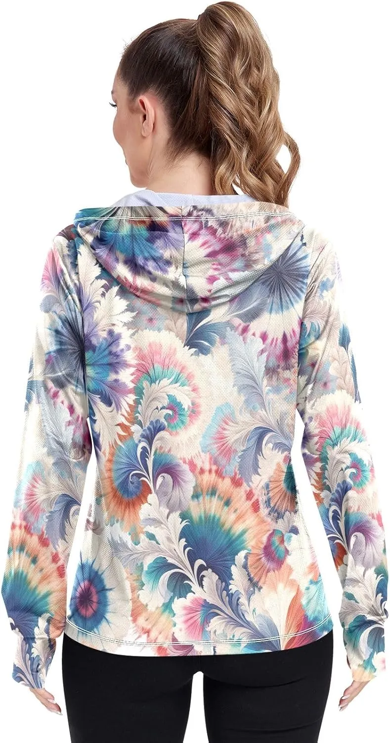 Lotus Womens UPF Hoodie UPF 50  UV Sun Protection Clothing Women's Hoodie Rash Guard