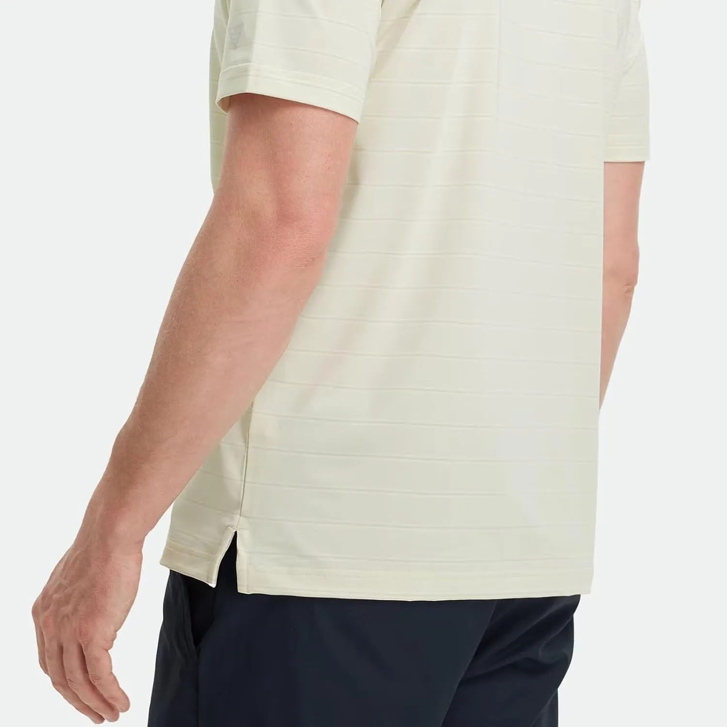 M MAELREG Mens Polo Shirts Short Sleeve Stripe Heather Dry Fit Polo Shirts for Men Moisture Wicking Mens Golf Shirt