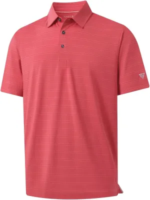 M MAELREG Mens Polo Shirts Short Sleeve Stripe Heather Dry Fit Polo Shirts for Men Moisture Wicking Mens Golf Shirt