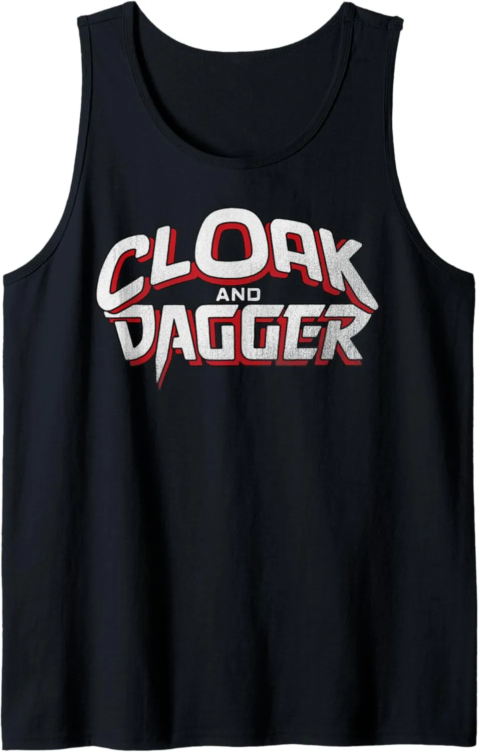 Marvel Retro Cloak And Dagger Red And White Logo Tank Top