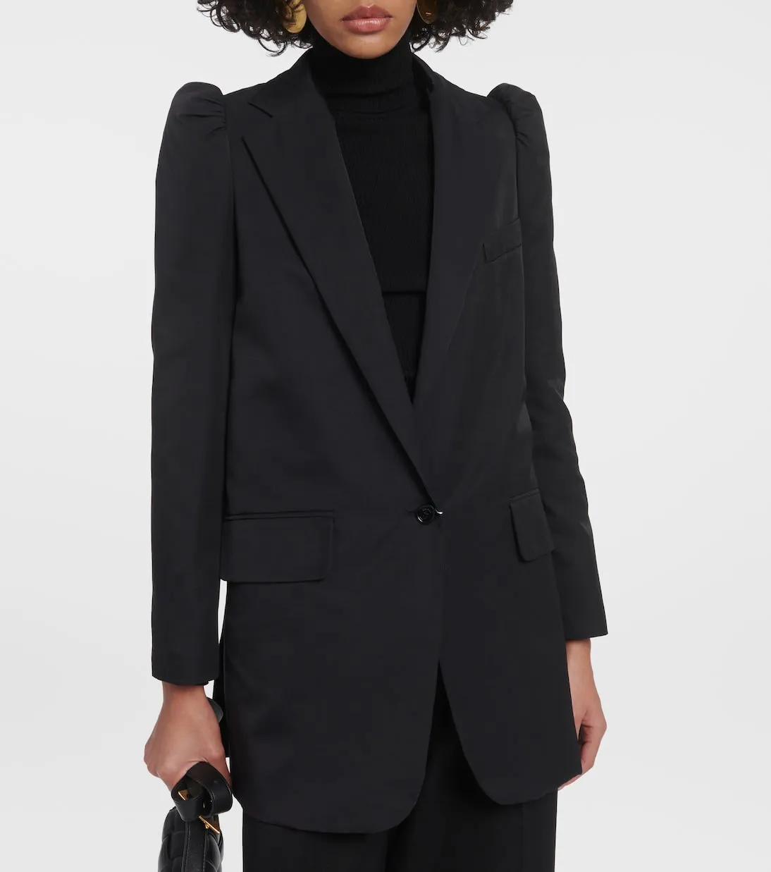 Max Mara Cotton Blend Willy Blazer, Black
