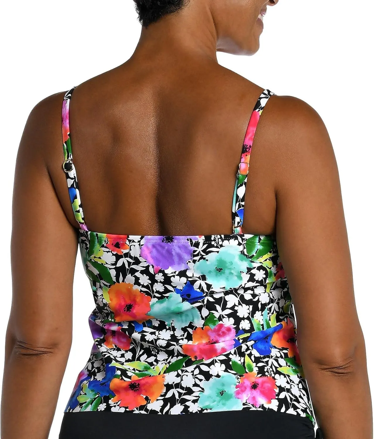 Maxine Of Hollywood Women's 2-Tiered Ruffle Tankini Swimsuit Top