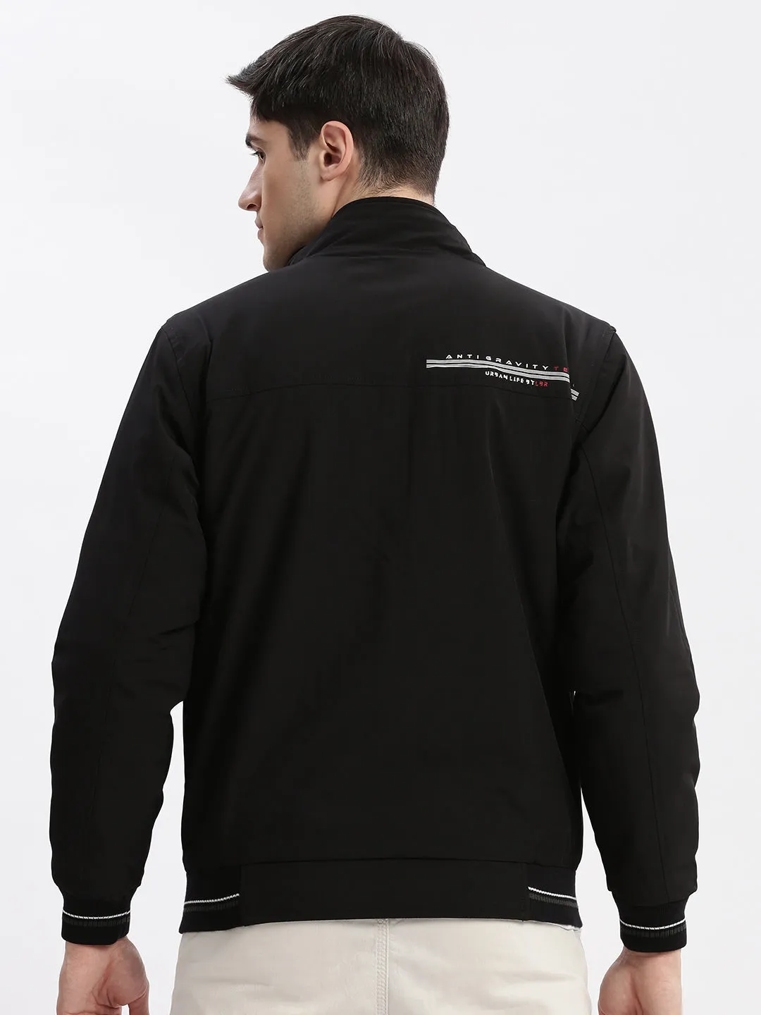 Men Olive Rapid-Dry Reversible Bomber Jacket