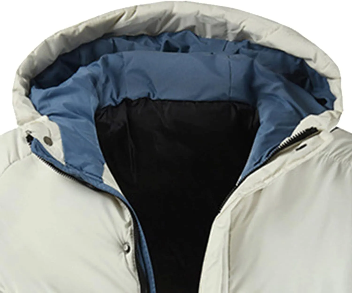 Mens Autumn And Winter Fashion Casual Solid Color Padded Warm Cotton Coat Cotton Padded Jacket plus Size for Men