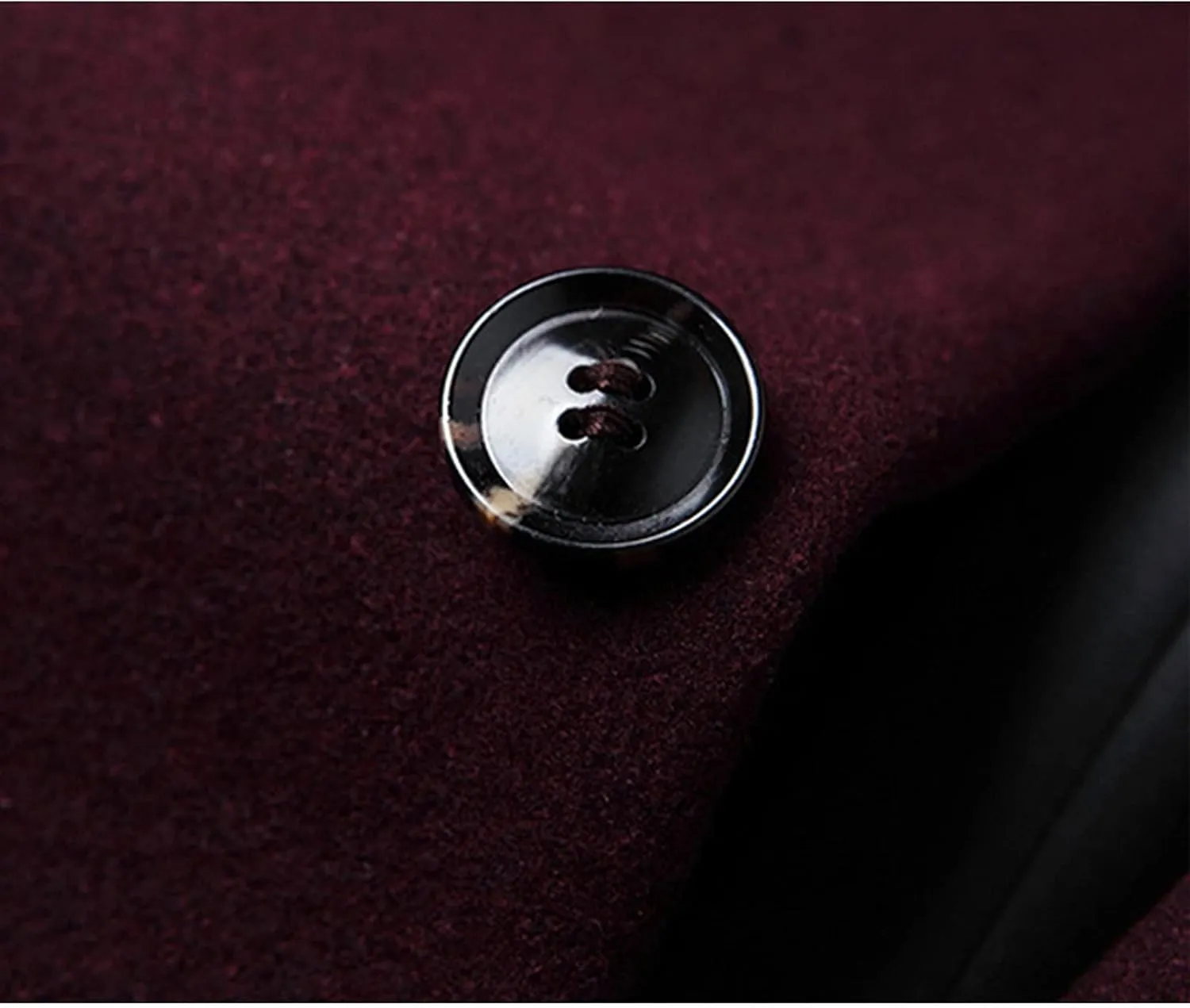 Men's Classic Notched Collar Single Breasted Wool Blend Pea Coat Long Trench Coat Casual Cotton Blend Peacoat