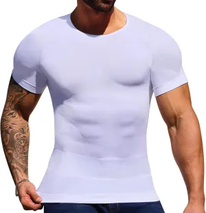 Mens Compression Shirt Body Shaper Slimming Undershirt Gynecomastia Abdomen Tummy Control Shapewear Tank Top Vest