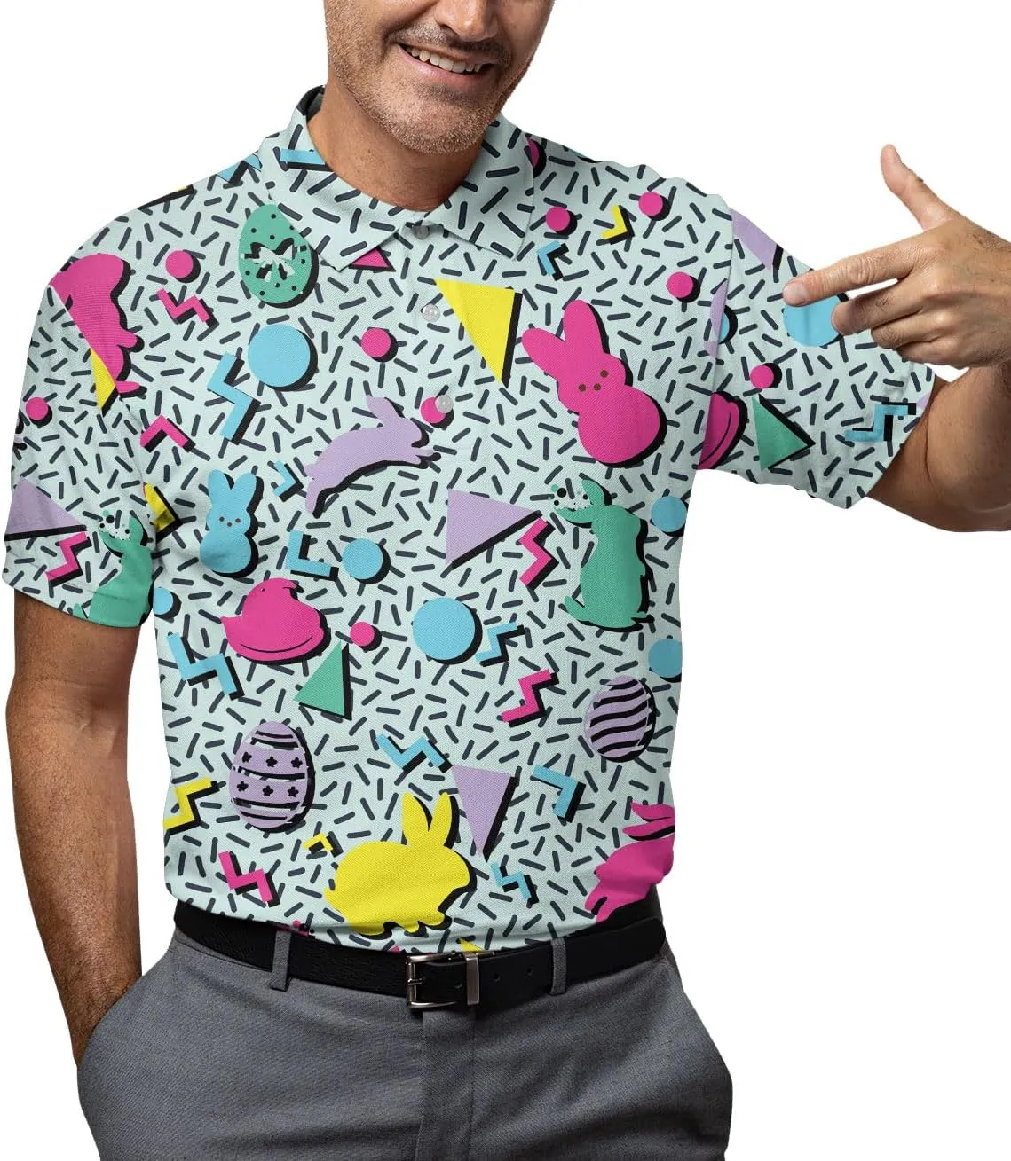 Men's Golfing Avocado Golfers Golf Polo Shirt Funny Avocado Golf Polo Golf Shirts for Men