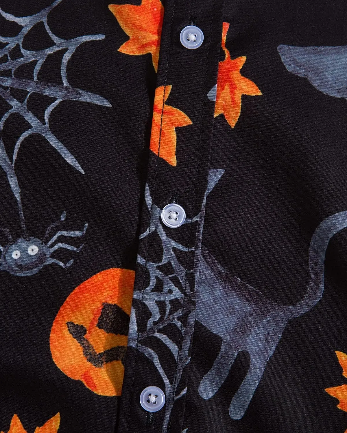 Mens Halloween Shirt Long Sleeve Ugly Pumpkin Casual Button Down Dress Shirts Adult Costume